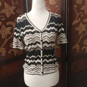 Ann Taylor Loft Crochet Chevron Sweater - XSP
